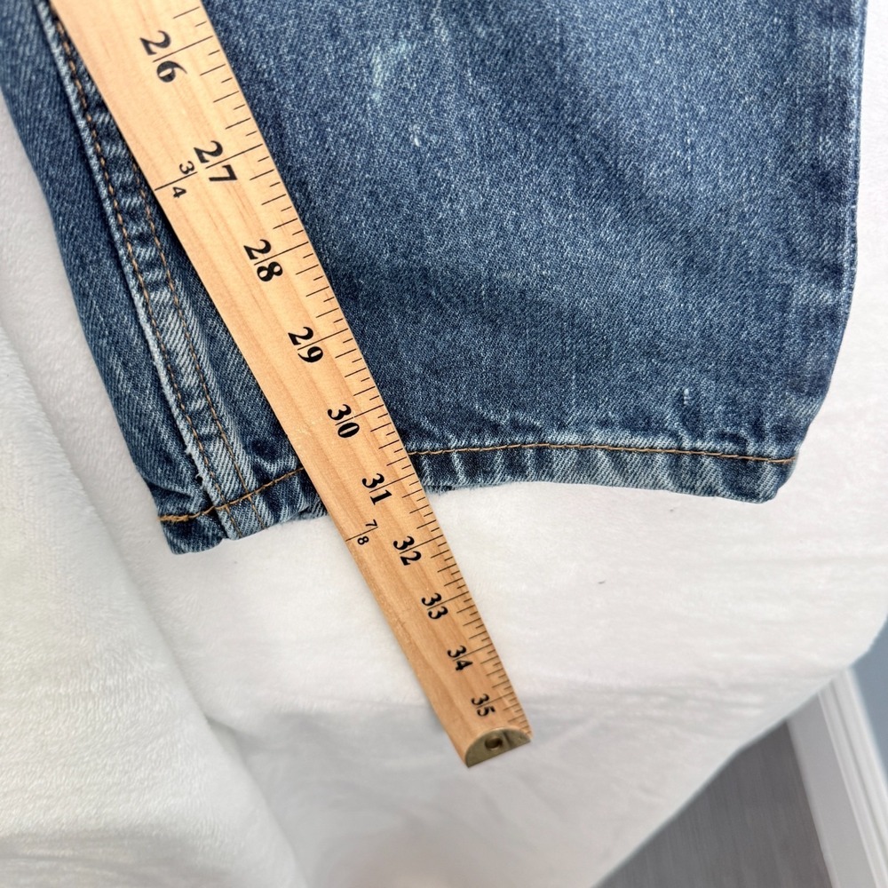 Levis 505 Jeans Mens 34x32 (34x31) Blue Relugar Fit Straight Leg - Picture 5 of 9